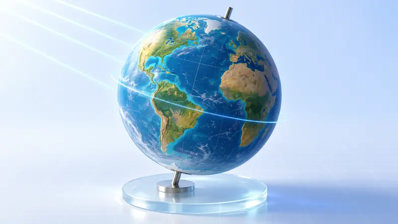 地球自转与公转的三维模型